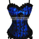 Classic Wholesale Front Three Bows and Lace Corset With Straps and Dots Printing Corset thumbnail-5