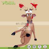 Fiberglass Reindeer Statue Animated Christmas Decorations thumbnail-1