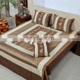 Customized Luxury 100% Soft Silk Cotton Bedding Sets with Pillow cases luxury jaipuri Bedsheet