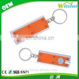 Winho Cheap Promotional Gifts Led Flat Flashlight Keychain