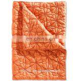 i @ Home Embroidery Design Bedspread,Orange Flower Design Bedspreads,polyester Christmas King Size Fitted Quilted Bedspread thumbnail-3