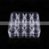 Clear Empty Acrylic Nail Storage Box Rhinestone Glitter Powder Container