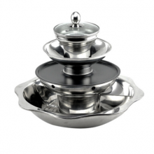 stainless steel four layer pagoda fire pot of hot pot restaurant special utensils available radiant-cooker