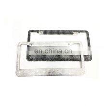 Guangzhou Car Parts Universal Chrome Luxury Crystal Bling Stainless Steel License Plate Frame thumbnail-4