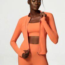 Plus Sizes Winter Custom Brand Yashion Logo Sport Yoga Wear Jacket Zipper Yoga 3-piece Set thumbnail-3