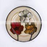 16-piece Reactive Glaze Stoneware Dinnerware Set With Poppy Hand Printing thumbnail-5