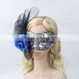 Hot Sale Flower Decorate With Mesh Halloween Party Half Face Masks Masquerade thumbnail-2