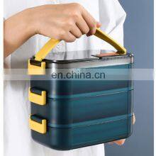 Latest Stainless Steel Tiffin Pink Airtight Bento Eco Adult Custom Double Layer Lunch Box thumbnail-2