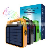Portable BT Speaker LED Home Solar Emergency Charging Lamp Camping Tourch Light Rechargeable Solar Led Emergency Lights