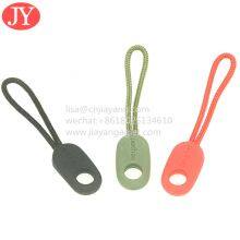 luggage accessories hot selling PVC zipper pull rubber ZIP pullers zipper slider cords