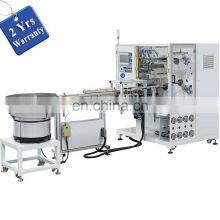 UR420S Automatic Nonstop 4 Rotary Shaft Adhesive Sticker Label Turret Rewinding Machine Equipment With Paper Core Feeding