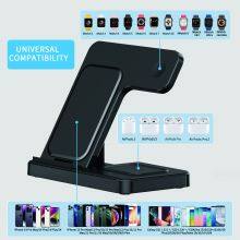 Factory Supply 3 in 1 Folding Wireless Charger Stand 15W Wireless Fast Charging Power Station for Smart Phone Watch Earphone thumbnail-6