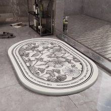 OEM ODM Floral Absorbent Diatomaceous Stone Bath Mat Manufacturer thumbnail-5