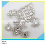 Hot Fix Crystal Rhinestone Applique Heart Shape Shiny Rhinestone Patch 11x21.5cm thumbnail-5