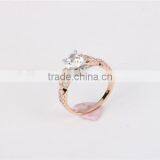 High Quality Fashion Women Rose Gold14k Ring Jewelry AAAAA CZ thumbnail-5