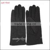 Simple Woolen Gloves With Leather Belt for Women thumbnail-2