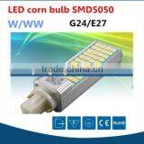 Top Quality High Bright Smd5050 Led Bulb Corn Light 7W, E27 Led Corn Lamp 180 Degree