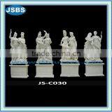 Famous Outdoor White Marble Hand Carved Warrior Statue thumbnail-1
