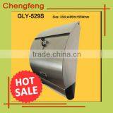 Stainless Steel Mailbox With Cylinder Lock With 2 Keys thumbnail-1