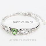 Love Gifts Austrian Crystal Rhinestones Heart Angel Wings Bracelet Bangle Jewelry thumbnail-5