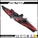 Hot Selling no Inflatable Sit on Top Plastic Single Fishing Kayak With Rudder Rowing Boat thumbnail-4