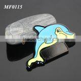 Cute Dolphins Shaped Souvenir Gifts Tarnish Plated Zinc Alloy Promotional Enamel Custom Metal Fridge Magnet thumbnail-1