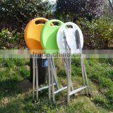 Strong and Durable 45H Metal Leg and Plastic Round Folding Stool thumbnail-2