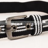 Men's webbing belt with alloy buckle canvas belt with metal buckle