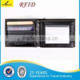 New Design Four Fold Durable Young Man Leather RFID Wallet thumbnail-1