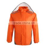 fashion leisure bright color reflective thin foldable raincoat