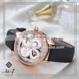 China Direct Factory High Quality Gold Leather Beautiful Lady Watch thumbnail-6
