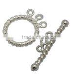 Brass Link Rings, Platinum Color, Round: About 13x17x2mm, Hole: 12mm; Bar: About 5x24x2mm(KK-H086-P)