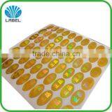 High Quality Custom Hologram Seal Sticker Golden Hologram Sticker Printing Anti-counterfeit Sticker