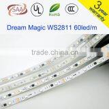 DC12V WS2811 IC Dream Magic Color RGB 5050 LED Strip 60LED/m IP20 IP67,5m/lot