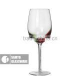 samyo handmade custom glassware wine glass sets with green and red color decoration