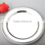 Round Plate Modern Design Silver Platter Metal Plate Serve up Entertaining Breakfast Collect Mails for Hotel Household thumbnail-2