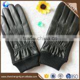 Classic Men Wool Lined Winter Black Sheepskin Leather Gloves Made in China thumbnail-3