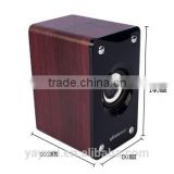 2.0 Usb Wooden Case Mini Hifi Portable Speaker Bookshelf Subwoofer Speaker