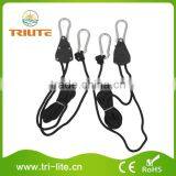 Hydroponics Durable Metal 1/8" Rope Ratchet Adjustable Light Hanger thumbnail-1