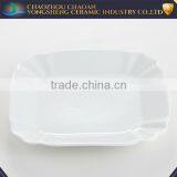 Factory Wholesale Hotel Used Embossed Square Porcelain Dinner Plates thumbnail-1