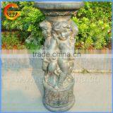 Stable Fiberstone/ Fiberglass Flower Pot Stand Garden Stone Column thumbnail-1