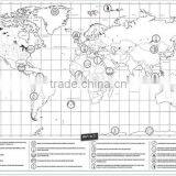 CT-750 Small Black Mini Map Black Luxury Creative Gifts World Edition Map thumbnail-5