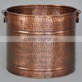 Copper Planters With Hammered Finish ,assorted Sizes and Shape Availabe Customised Feature thumbnail-3