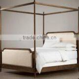 Trade Assurance Most Popular Indoor Wood New Design Teak Double Bed Furniture thumbnail-1