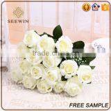 Table Centerpiece Single Stem White Rose Artificial Flower thumbnail-3