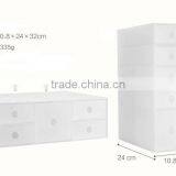 Combination Drawer Storage Box Plastic Drawer Storage Cabinet thumbnail-3