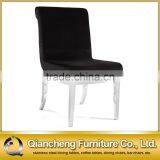 Hot Sale Black Stainless Steel Dining Chair Dining Room Furniture thumbnail-1