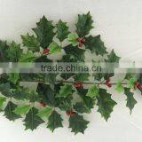 Artificial Holly Plant Branch With Red Berries thumbnail-3