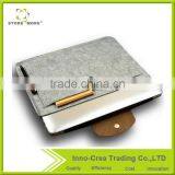 Grey Durable Travel Portable Lightweight Felt Laptop Bag thumbnail-1