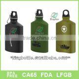 500ml Army Design Aluminium Water Bottle New Shape Bottle With Carabiner thumbnail-1